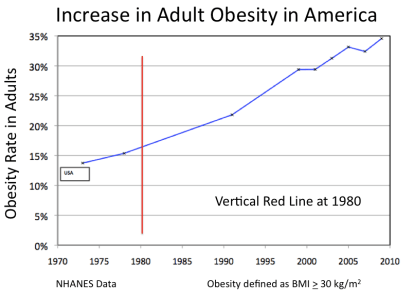 INCREASE IN OBESITY IN AMERICA