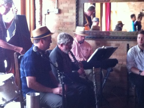 Henry Blackburn playing with Patty and the Buttons, Aster Cafe, August 23, 2015
